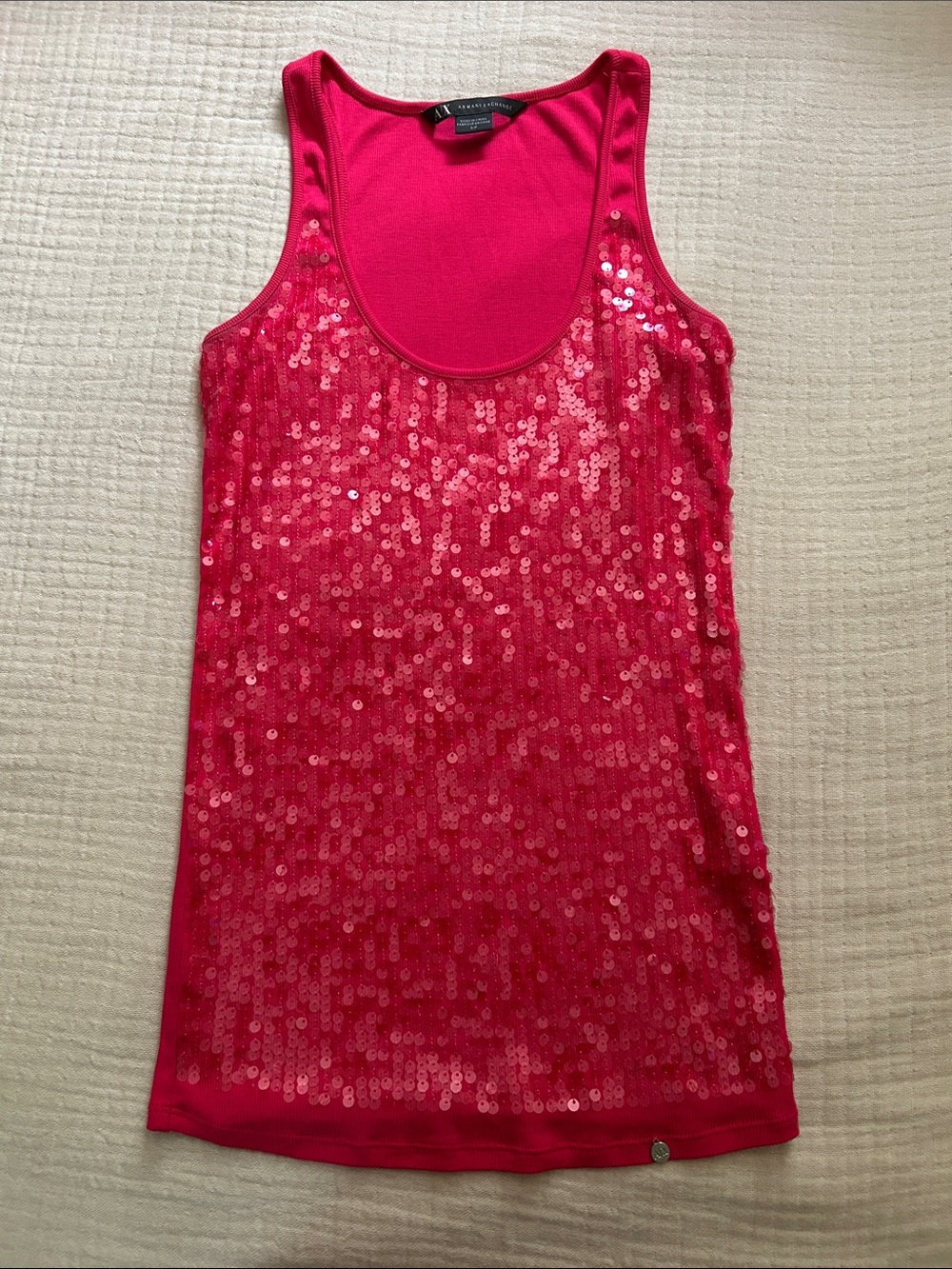 A/X Armani Exchange Pink Sparkly Sequin Tank  Size S